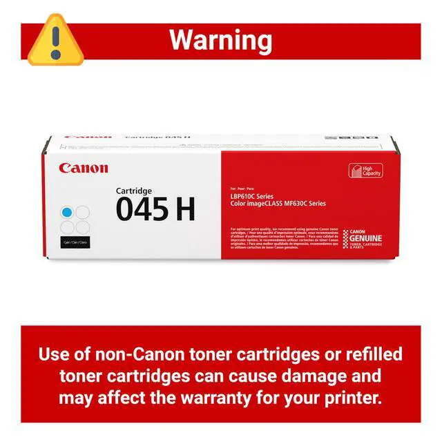 Alt view image 4 of 6 - Genuine 045 Cyan Toner Cartridge High Capacity Compatible with LBP612Cdw, MF632Cdw, MF634Cdw