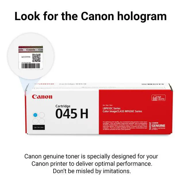 Alt view image 5 of 6 - Genuine 045 Cyan Toner Cartridge High Capacity Compatible with LBP612Cdw, MF632Cdw, MF634Cdw