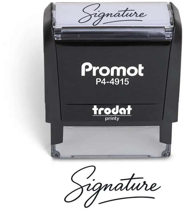 Main image of Personalized Signature Stamp- Custom Self Inking Stamp (Extra Large) | Crisp & Consistent Impressions, Fast One-Hand Operation, Replaceable Ink Pad, Clean & Smudge-Resistant Results