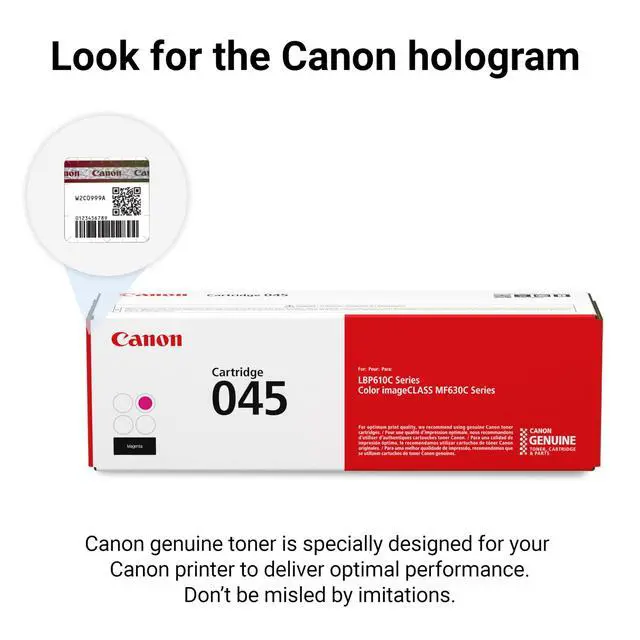 Alt view image 5 of 6 - Genuine 045 Magenta Toner Cartridge Compatible with LBP612Cdw, MF632Cdw, MF634Cdw