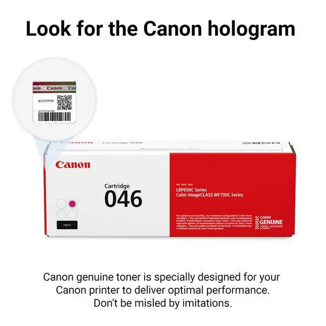 Alt view image 4 of 6 - Genuine 046 Magenta Toner Cartridge Compatible with LBP654Cdw, MF731Cdw, MF733Cdw, MF735Cdw