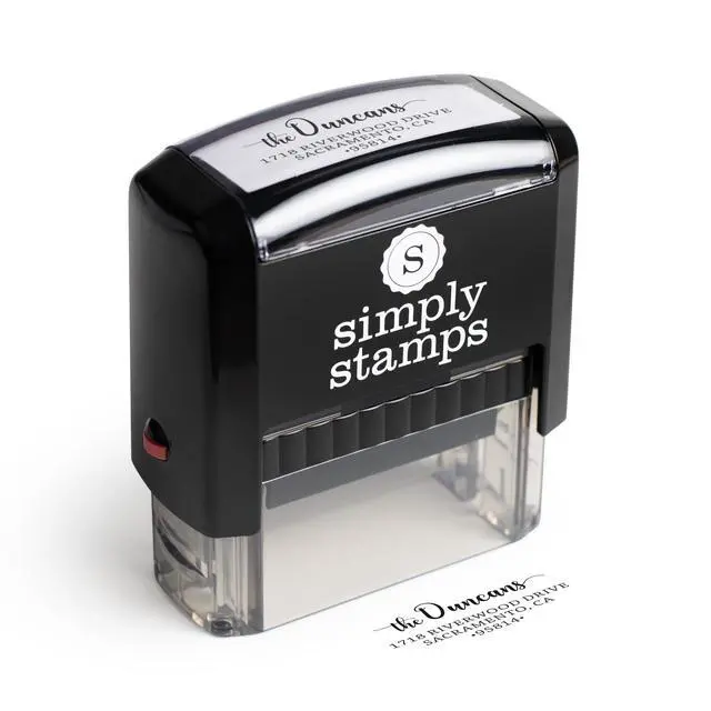 Alt view image 2 of 7 - The Duncans Personalized Self-Inking Address Stamp | Envelope Return Address Stamp for Couples and Families | Custom Rubber Address Stamp (1, Medium)