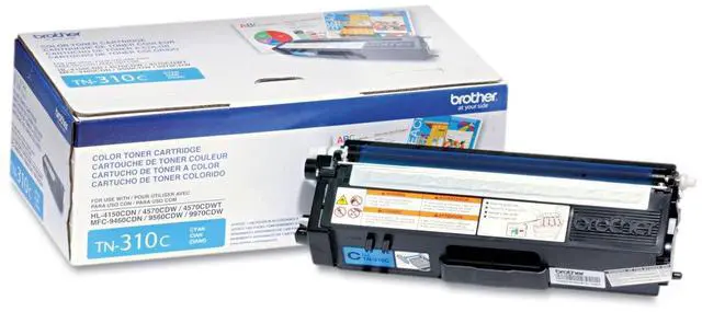Alt view image 4 of 7 - Genuine Standard Yield Toner Cartridge, TN310C, Replacement Cyan Toner, Page Yield Up to 1,500 Pages, TN310