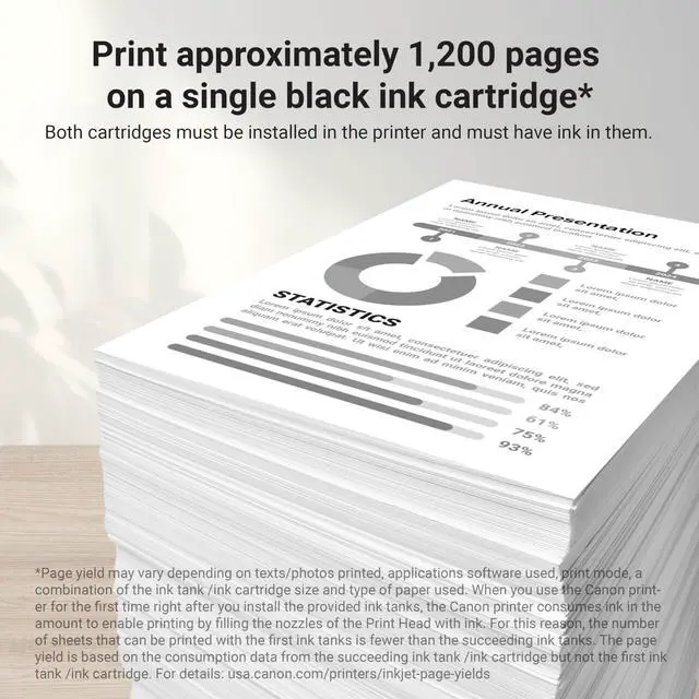 Alt view image 4 of 7 - PGI-1200XL Genuine Pigment Black Ink Tank, Compatible with MB2120, MB2720, B2020, MB2320 (Optional) Printers