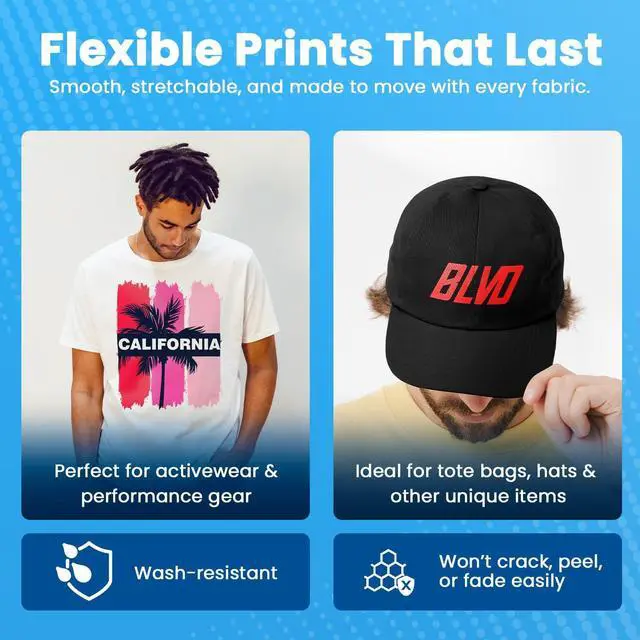 Alt view image 4 of 7 - DTF Ink 8 x 16.9 fl oz (500ml) | CMYK - 2 Sets | High Opacity Clog-Free | Compatible with ET8550 L1800 XP600 I3200 4720 XP15000 & All Printheads | Reliable Color & Smooth Ink