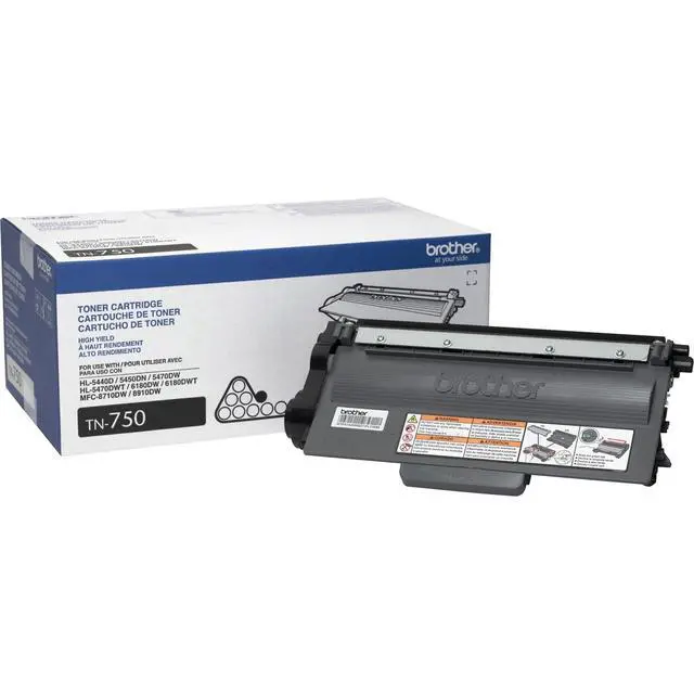 Alt view image 4 of 7 - Genuine High Yield Toner Cartridge, TN750, Replacement Black Toner, Page Yield Up to 8,000 Pages, Amazon Dash Replenishment Cartridge