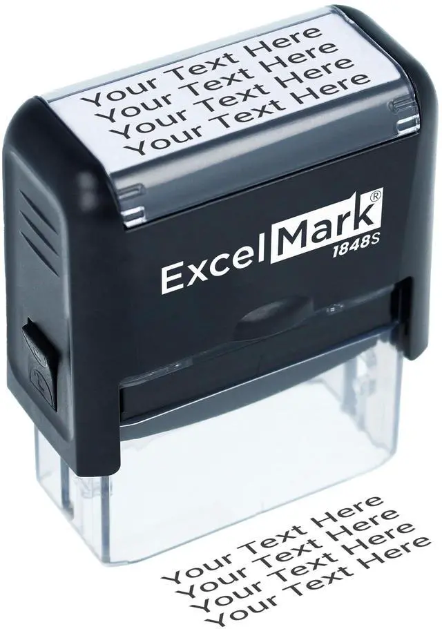 Main image of Custom Rubber Stamp Clean & Easy Stamping Personalized Self-Inking Stamp (Medium)