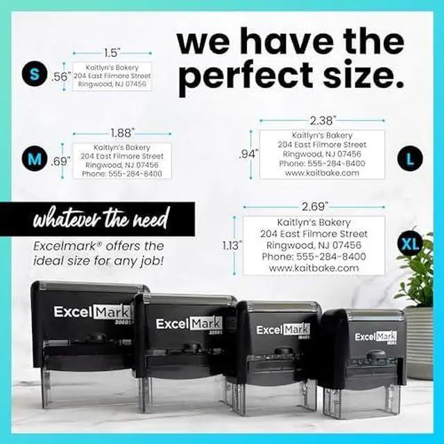 Alt view image 2 of 6 - Custom Rubber Stamp Clean & Easy Stamping Personalized Self-Inking Stamp (Small)