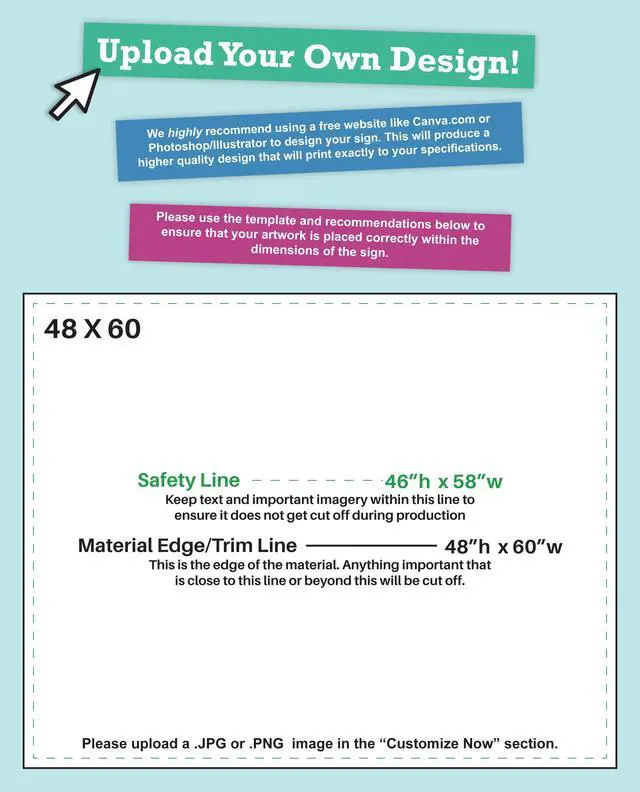 Alt view image 3 of 7 - Personalized Vinyl Banner Vinyl Printed Customizable Banner for Indoor and Outdoor Use (4'x5')