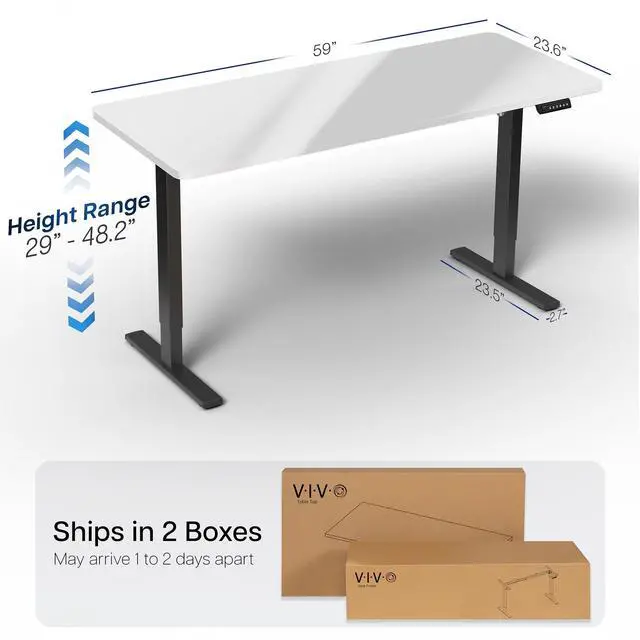 Alt view image 3 of 7 - White Dry Erase 60 x 24 in Standing Desk, DESK-KIT-1B6WE | Electric, Holds 220 lbs, Sit Stand, Height Adjustable Whiteboard Table, Solid One-Piece Top, 1B Series, Black Frame