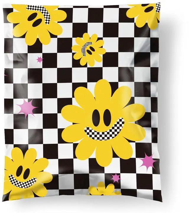 Main image of Poly Mailers 14.5x19" 50pcs,Cute Shipping Bags for Clothes,Groovy | Self Adhesive Mailing Shipping Envelopes,Waterproof Mailers Poly Bag,Retro Flower Packaging Bags for Business,Boutique&Online