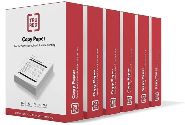 Main image of 8.5-inch x 11-inch Copy Paper, 20 lbs., 92 Brightness, 600 Sheets/Ream, 6 Reams/Carton