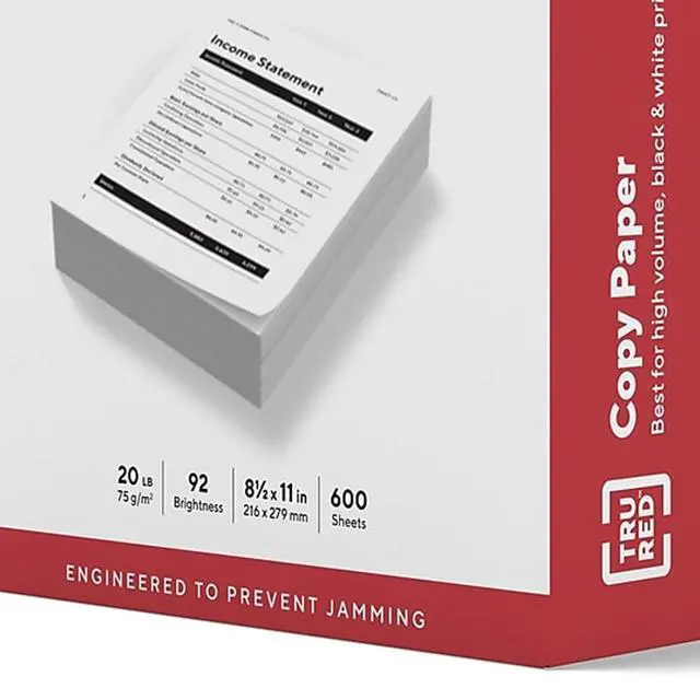 Alt view image 2 of 5 - 8.5-inch x 11-inch Copy Paper, 20 lbs., 92 Brightness, 600 Sheets/Ream, 6 Reams/Carton
