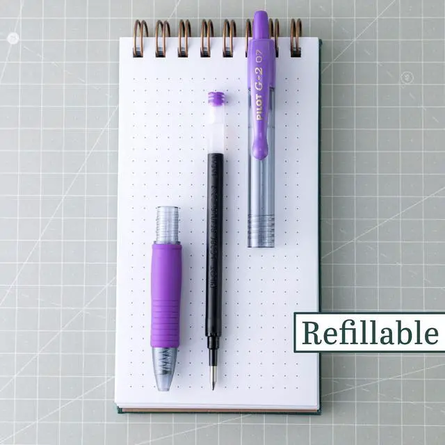 Alt view image 2 of 6 - G2 Premium Gel Roller Pens, Purple Ink Pens Fine Point, Pack of 12
