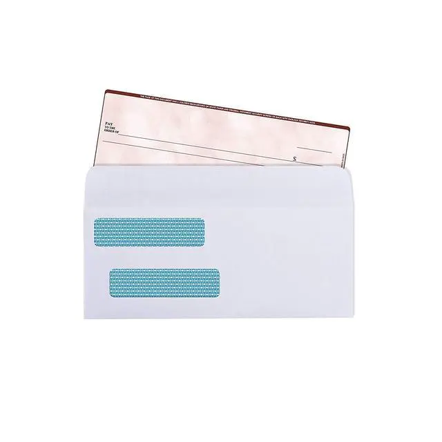 Alt view image 4 of 7 - #8 Check Envelopes, Double Window Self-Seal Security Envelopes 2500ct | Double Window, Security Tint, Self-Seal Closure, 3-5/8 x 8-11/16 in, Business Check Compatible, 2500 Count (30180)