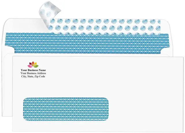 Alt view image 2 of 6 - #10 Custom Envelopes with Logo, Personalized Window Envelopes 1000ct | Single Left Window envelopes, Custom Envelopes with Logo, Personalized Envelopes, Logo/address Customization (7-35210)