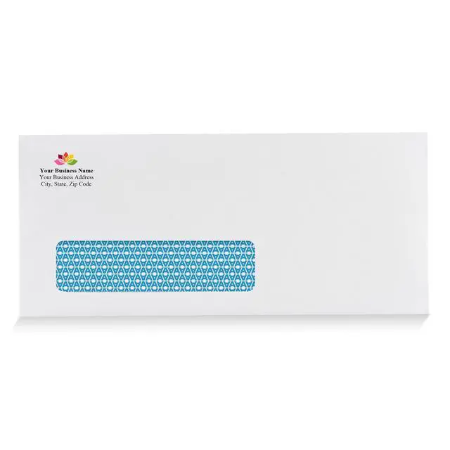 Alt view image 3 of 6 - #10 Custom Envelopes with Logo, Personalized Window Envelopes 1000ct | Single Left Window envelopes, Custom Envelopes with Logo, Personalized Envelopes, Logo/address Customization (7-35210)