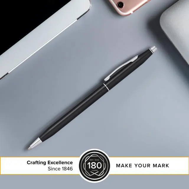Alt view image 3 of 7 - Classic Century Black Lacquer Ballpoint Pen, Medium Point, Black Ink | Refillable Pen for Effortless Writing, Durable Construction, Premier Distinctive Look, Gift-Ready Presentation