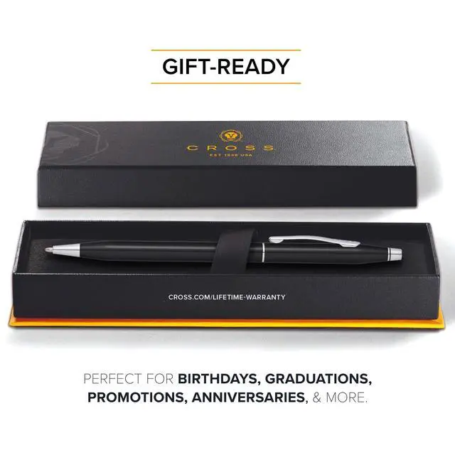 Alt view image 7 of 7 - Classic Century Black Lacquer Ballpoint Pen, Medium Point, Black Ink | Refillable Pen for Effortless Writing, Durable Construction, Premier Distinctive Look, Gift-Ready Presentation