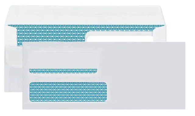 Alt view image 2 of 6 - #9 Envelopes Self Seal Flip Security Envelopes Double Window 2500ct | Flip & Seal, for Invoices, Statements, Documents, Flip & Seal Adhesive, Security Tinted, 3-7/8 x 8-7/8, 24 lb Paper (30109)