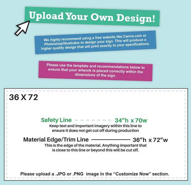 Alt view image 3 of 7 - Personalized Vinyl Banner Vinyl Printed Customizable Banner for Indoor and Outdoor Use (3'x6')