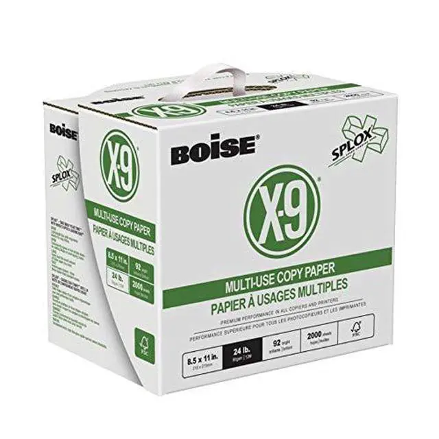 Alt view image 3 of 3 - Boise Paper X-9 Multi-Use Copy Paper Ream less (2,000 Sheets) | 8.5" x 11" Letter | SPLOX (Easy Carry Box) | 92 Bright White - 24 lb. | SP-9224-CTN