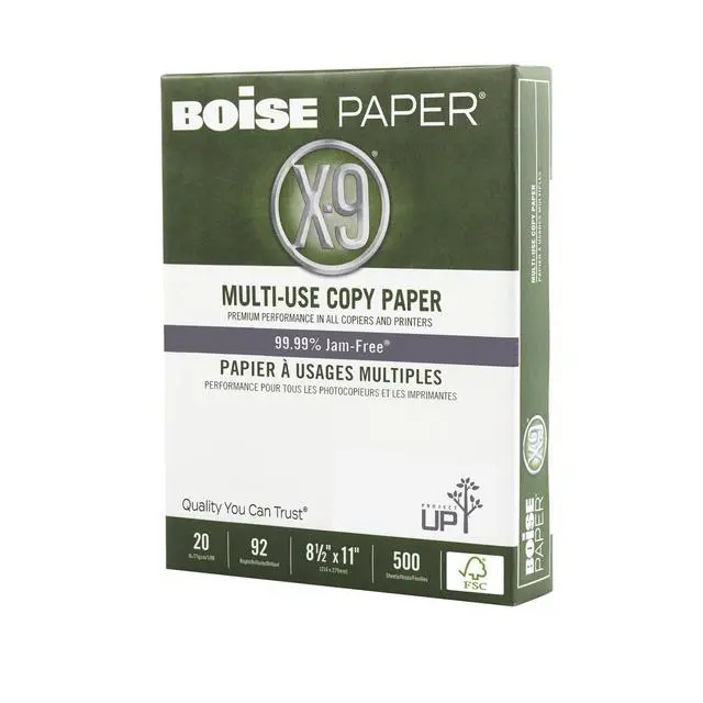 Alt view image 2 of 7 - Boise® X-9® Multi-Use Print & Copy Paper, Letter Size (8 1/2" x 11"), FSC® Certified, 92 (U.S.) Brightness, 20 Lb, White