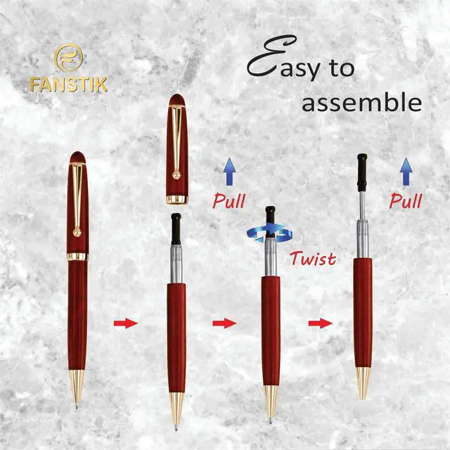 Alt view image 6 of 7 - Customized Cherrywood Double Ballpoint Pen Set with Name (MADE IN USA), with Wooden Gift Box, Personalized Gift for Men and Women (BallPoint CherryWood Set)