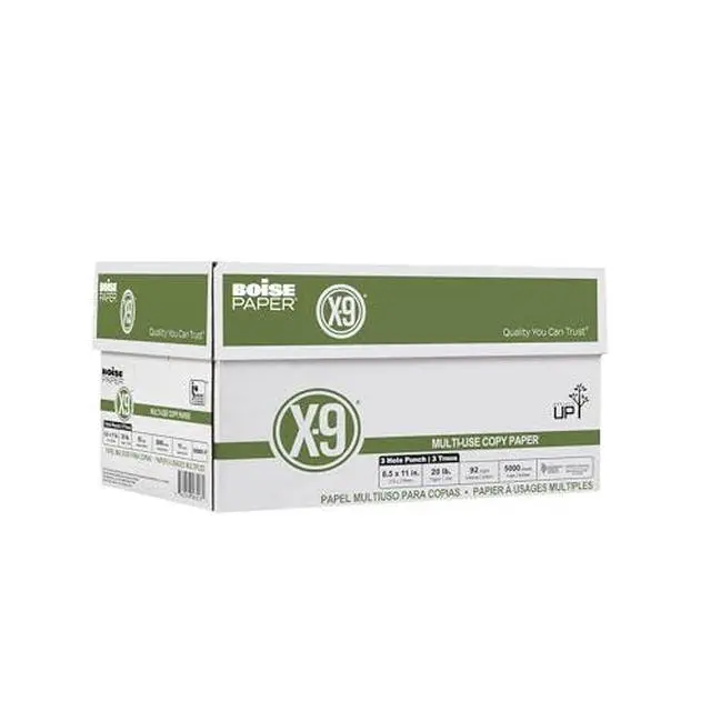 Alt view image 5 of 7 - Boise Paper X-9 Multi-Use 3-Hole Punch Copy Paper 10 Ream (5,000 Sheets) | 8.5" x 11" Letter | 92 Bright White - 20 lb. | OX-9001P-CTN