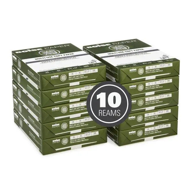 Alt view image 2 of 7 - Boise Paper X-9 Multi-Use 3-Hole Punch Copy Paper 10 Ream (5,000 Sheets) | 8.5" x 11" Letter | 92 Bright White - 20 lb. | OX-9001P-CTN