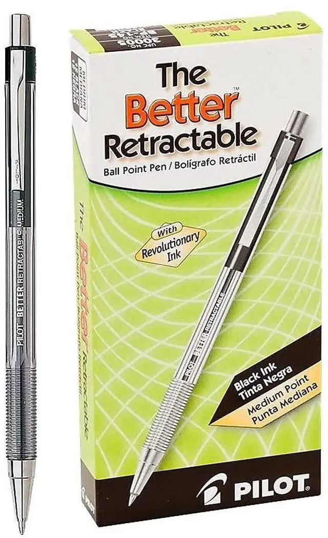 Alt view image 2 of 3 - The Better Ball Point Pen Ballpoint Pens, Black Ink, 12-Pack