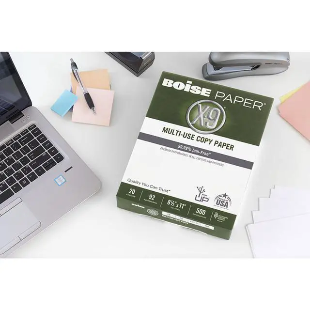 Alt view image 2 of 7 - Boise X-9 Multiuse Copy Paper, Letter Size Paper, 20-Lb, Ream of 500 Sheets, Case of 5 Reams