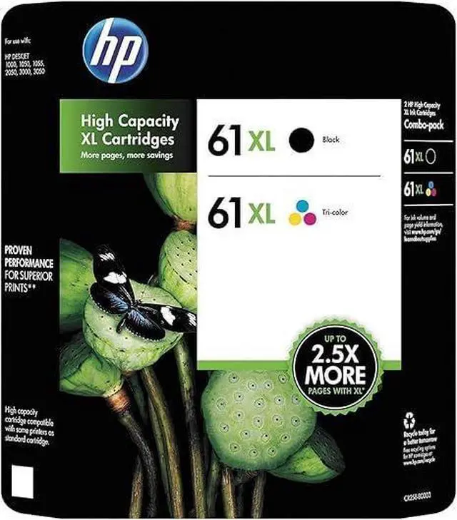 Main image of HP Instant Ink HP 61 Black/Tricolor Cartridge Kit (T0A46AN) by HP