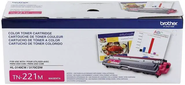 Alt view image 3 of 7 - Genuine TN221C, TN221M, TN221Y Color Laser Cyan, Magenta and Yellow Toner Cartridge Set