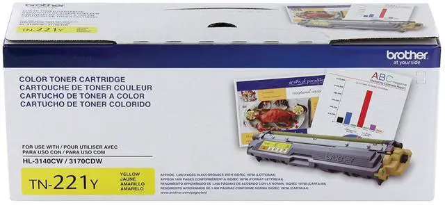Alt view image 4 of 7 - Genuine TN221C, TN221M, TN221Y Color Laser Cyan, Magenta and Yellow Toner Cartridge Set