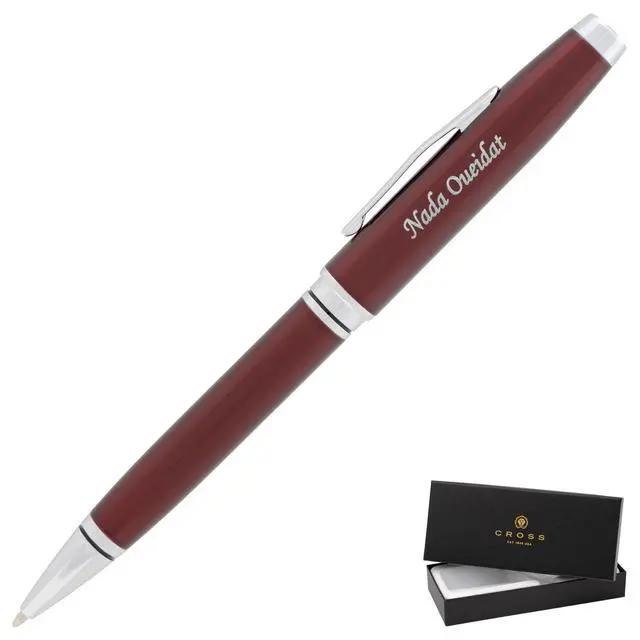 Alt view image 2 of 7 - Cross Coventry Personalized Ballpoint Pen in Red Lacquer with Chrome Trim | Engraved Pen for Graduation, New Job, Career Advancement, Birthdays