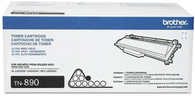 Main image of Brand Name TN-890 Ultra High Yld Toner 20K YLD for HL-L6400DW TN890 | 20000 page yield, ISO IEC 19752 tested, genuine OEM, fits HL-L6400DW, HL-L6400DWT, MFC-L6900DW