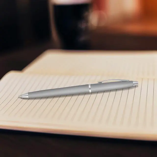 Alt view image 3 of 6 - Personalized Langham Ballpoint Pens, Set of 10 by - Black Ink, Great for Office, Business, Tradeshows - Silver