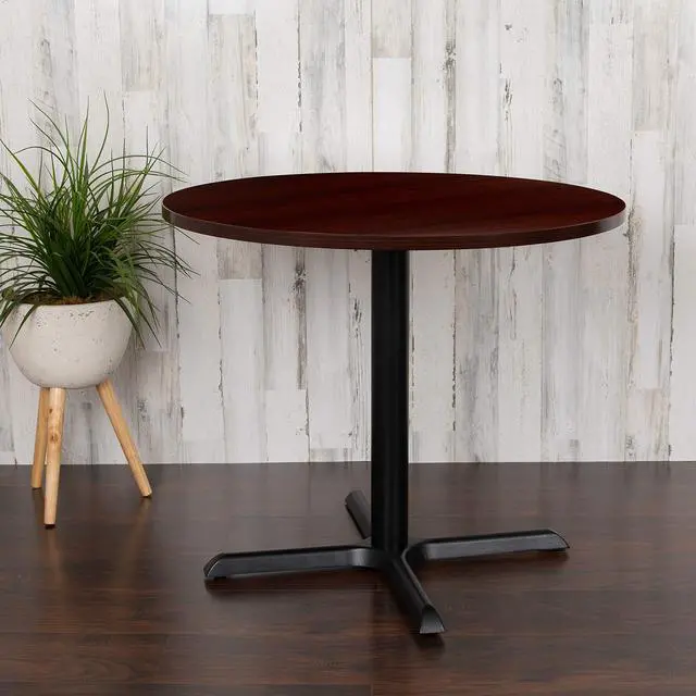 Main image of Mahogany 36" Round Conference Table | Multi-Purpose, Meeting Table, Office Furniture