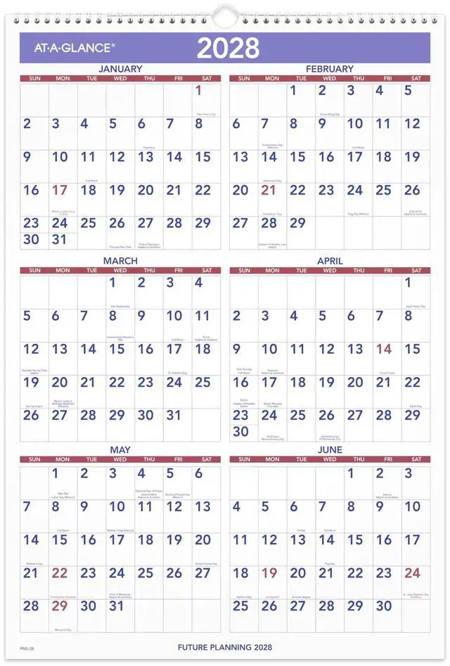 Alt view image 5 of 5 - 2027 Wall Calendar, Monthly, 15.5" x 22.75" Planner, Ruled Daily Blocks (PM32827)