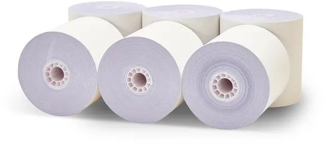 Main image of 3 X 65' 3-ply White/Canary/Pink Carbonless Kitchen Paper 50 Rolls TMU 220, 50 Rolls