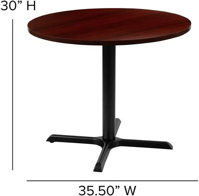 Alt view image 2 of 7 - Mahogany 36" Round Conference Table | Multi-Purpose, Meeting Table, Office Furniture