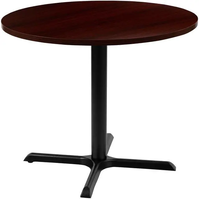 Alt view image 3 of 7 - Mahogany 36" Round Conference Table | Multi-Purpose, Meeting Table, Office Furniture