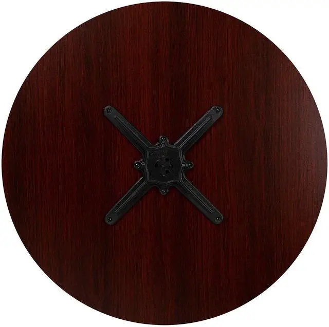 Alt view image 6 of 7 - Mahogany 36" Round Conference Table | Multi-Purpose, Meeting Table, Office Furniture