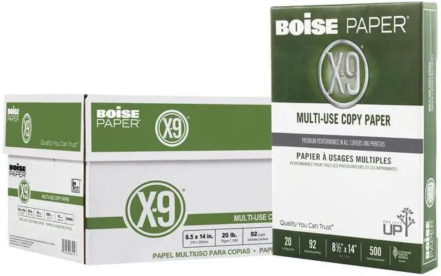 Main image of ® X-9® Multi-Use Printer & Copy Paper, 10 Reams, White, Legal (8.5" x 14"), 5000 Sheets Per Case, 20 Lb, 92 Brightn