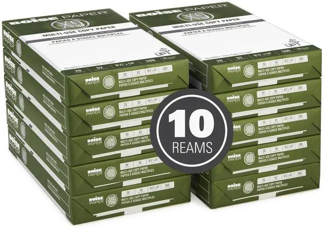 Alt view image 2 of 7 - ® X-9® Multi-Use Printer & Copy Paper, 10 Reams, White, Legal (8.5" x 14"), 5000 Sheets Per Case, 20 Lb, 92 Brightn