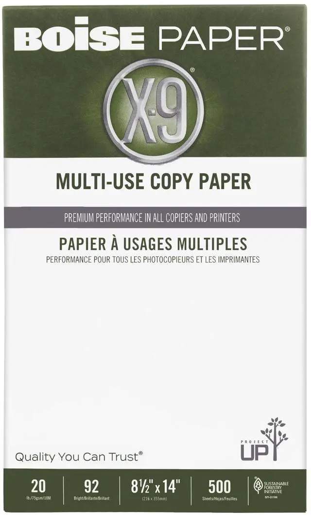 Alt view image 3 of 7 - ® X-9® Multi-Use Printer & Copy Paper, 10 Reams, White, Legal (8.5" x 14"), 5000 Sheets Per Case, 20 Lb, 92 Brightn