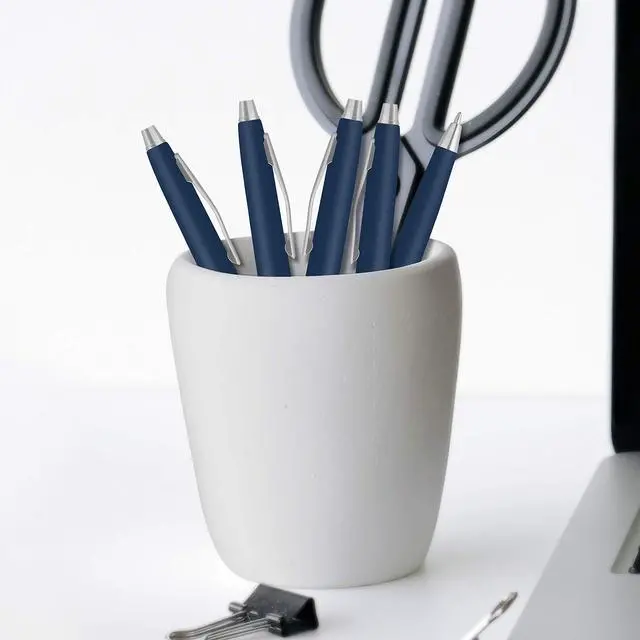 Alt view image 7 of 7 - Personalized Langham Ballpoint Pens, Set of 10 by - Black Ink, Great for Office, Business, Tradeshows - Navy Blue