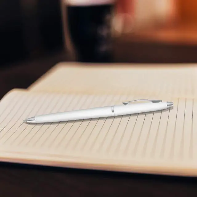Alt view image 6 of 6 - Personalized Langham Ballpoint Pens, Set of 10 by - Black Ink, Great for Office, Business, Tradeshows - White