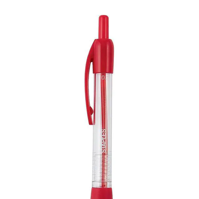 Alt view image 2 of 5 - Retractable Ballpoint Pens, Medium 1.0mm, Red Ink, 36-Pk | Bulk writing pens for offices, classrooms, and administrative use